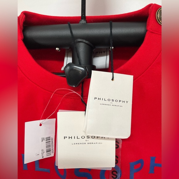 Philosophy Di Lorenzo Serafini Women’s Size Large Sweater Red New With Tags - Picture 3 of 3